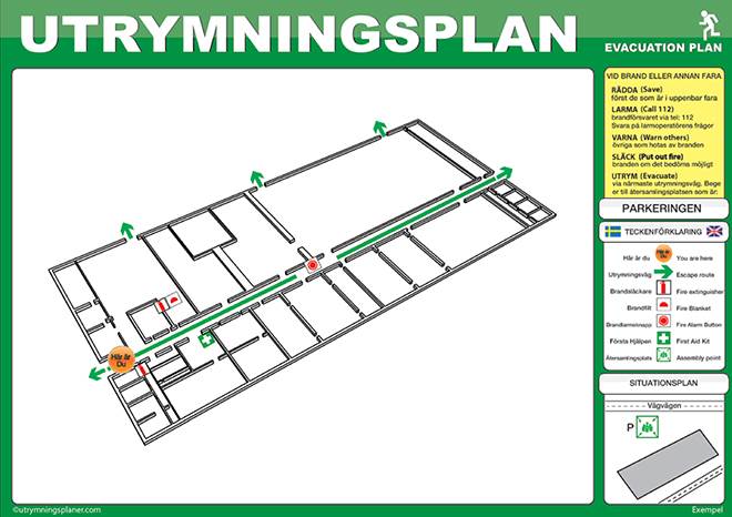 En utrymningsplan